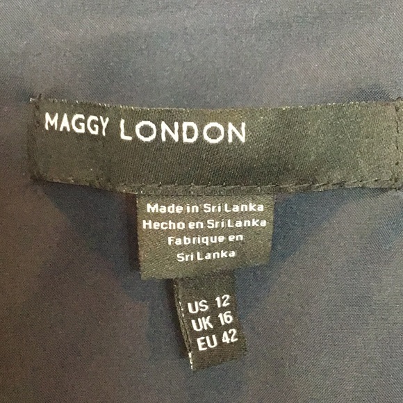 Maggy London blue and white shirt dress size 12 - Picture 6 of 9